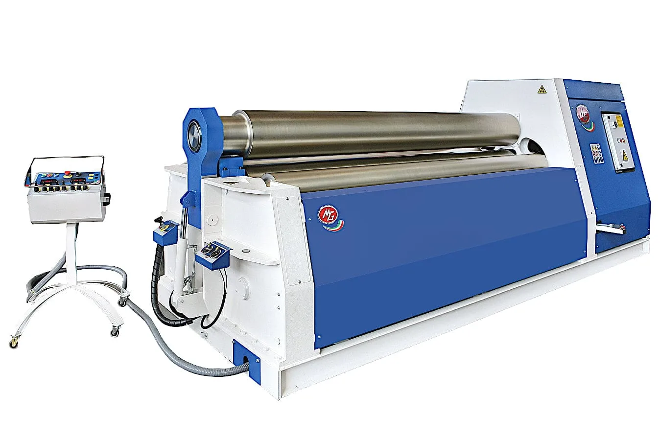 Zwijarka do blachy, Walcarka do blach CNC produkcji MG SRL Włochy, typ 4-walcowy 2520